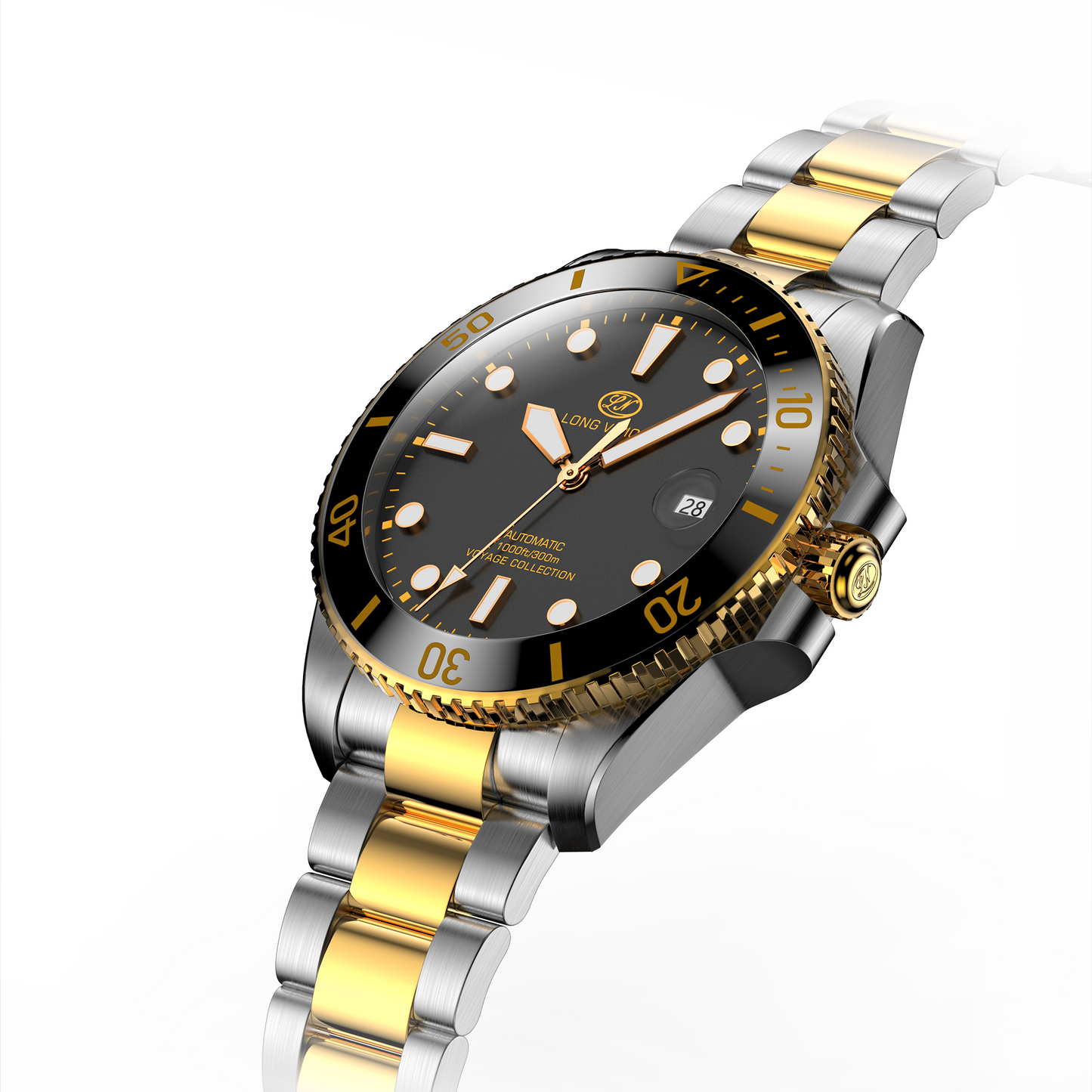 Long Vision YH018Q 41mm Watch 300M Waterproof Swiss SW200-1 Voyage Collection Automatic Watch