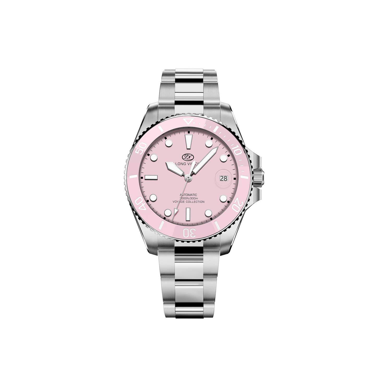 Long Vision YH018T 41mm Watch 300M Waterproof Swiss SW200-1 Voyage Collection Automatic Watch