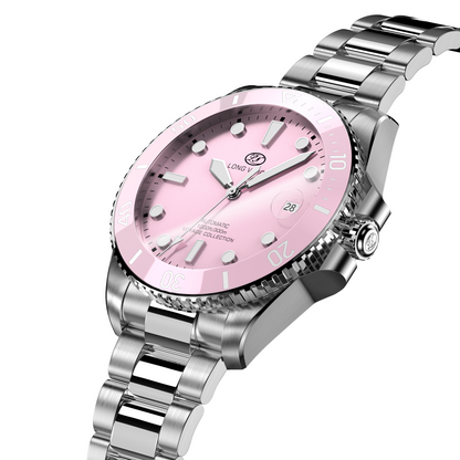 Long Vision YH019T 37mm  Automatic Dress Watch 300M Waterproof Swiss SW200-1 Voyage Collection Automatic Watch