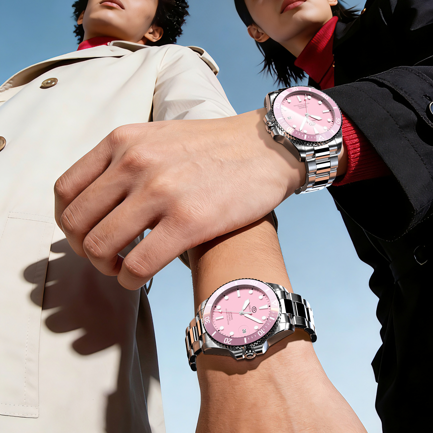 Long Vision YH018T 41mm Watch 300M Waterproof Swiss SW200-1 Voyage Collection Automatic Watch
