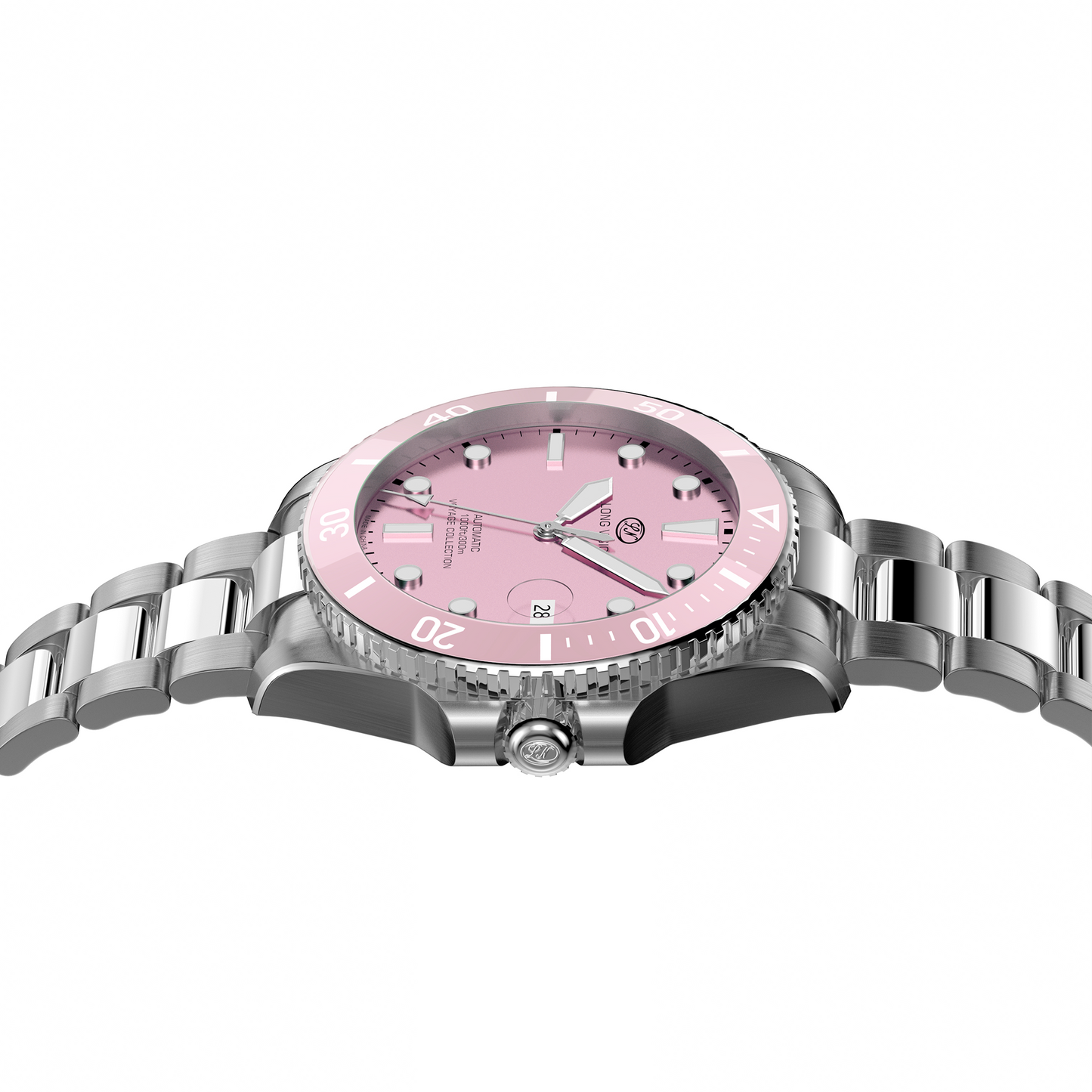 Long Vision YH019T 37mm  Automatic Dress Watch 300M Waterproof Swiss SW200-1 Voyage Collection Automatic Watch