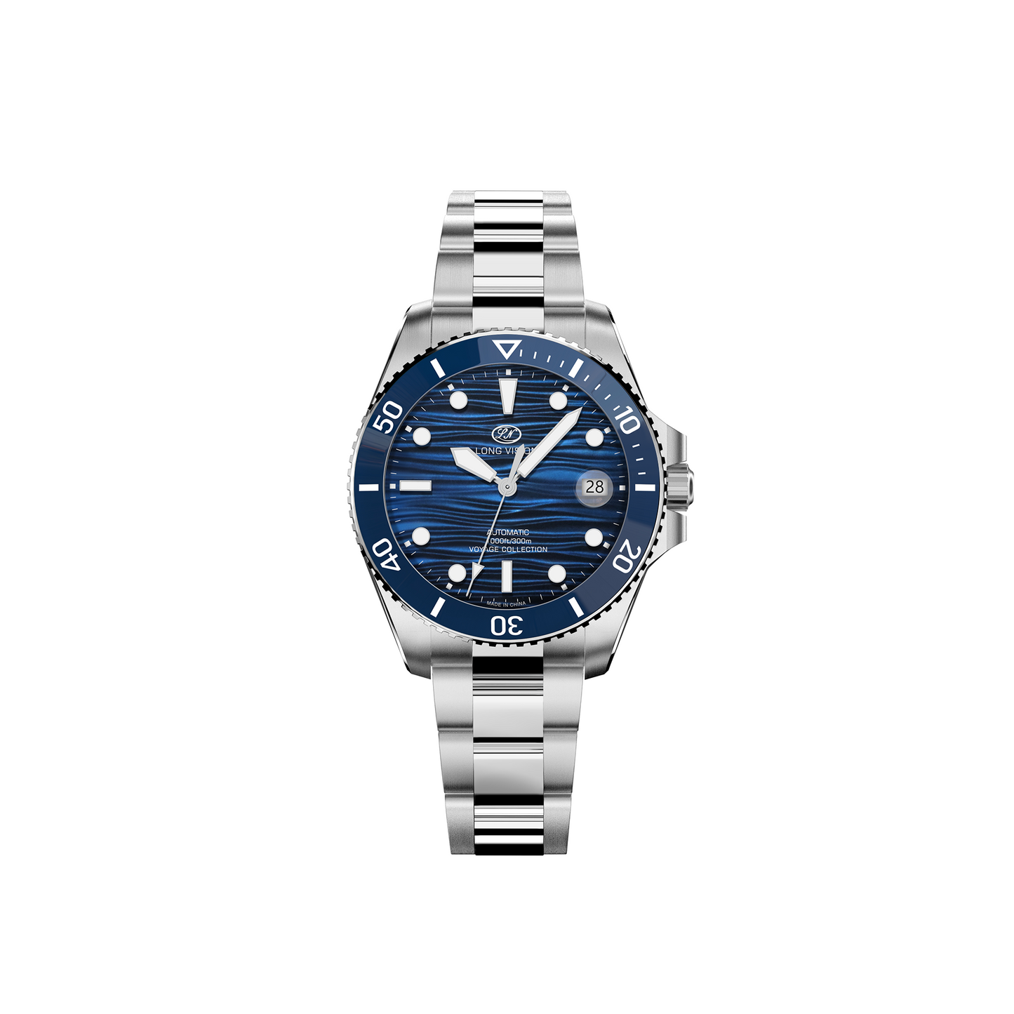 Long Vision YH019C 37mm  Automatic Dress Watch 300M Waterproof Swiss SW200-1 Voyage Collection Automatic Watch