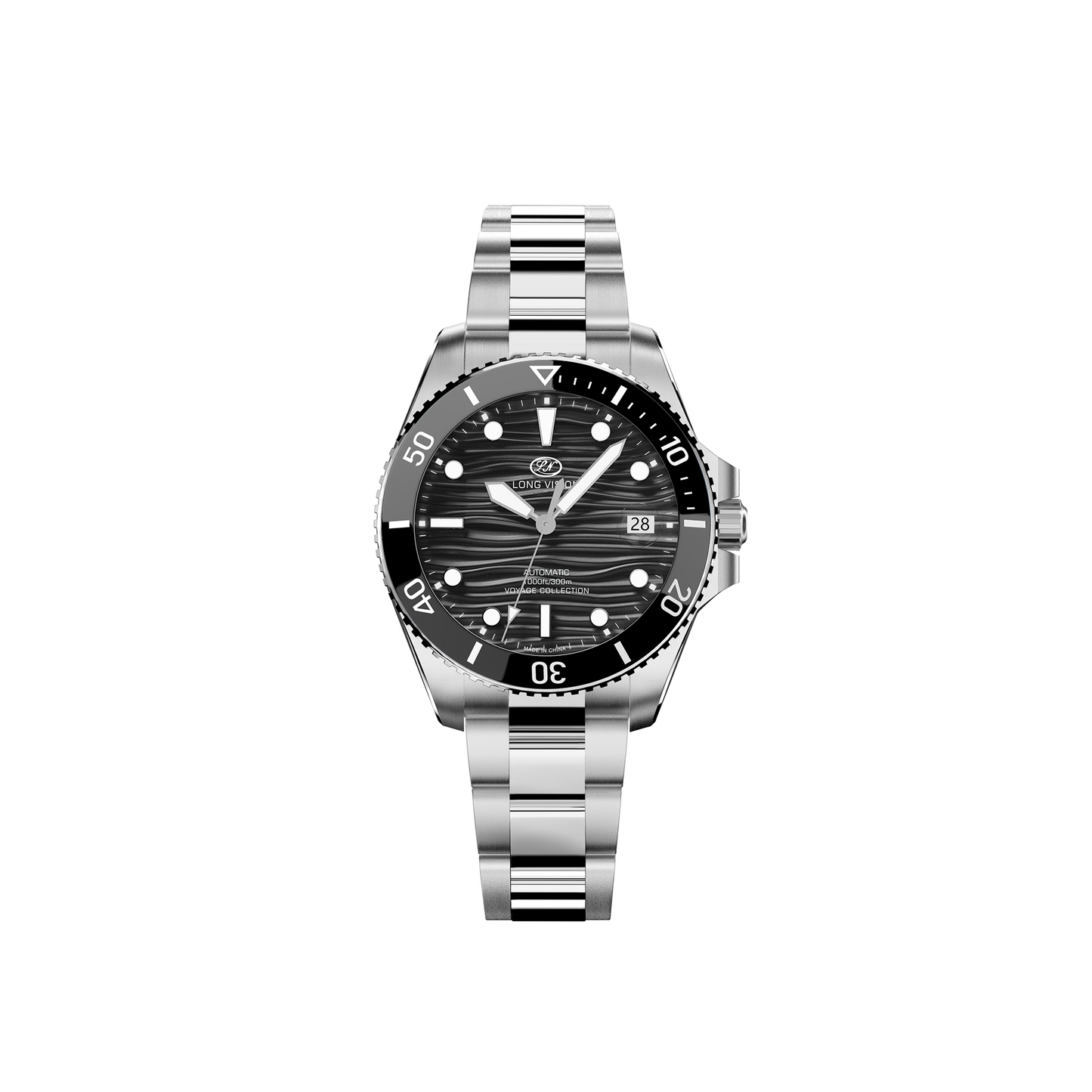 Long Vision YH019A 37mm  Automatic Dress Watch 300M Waterproof Swiss SW200-1 Voyage Collection Automatic Watch