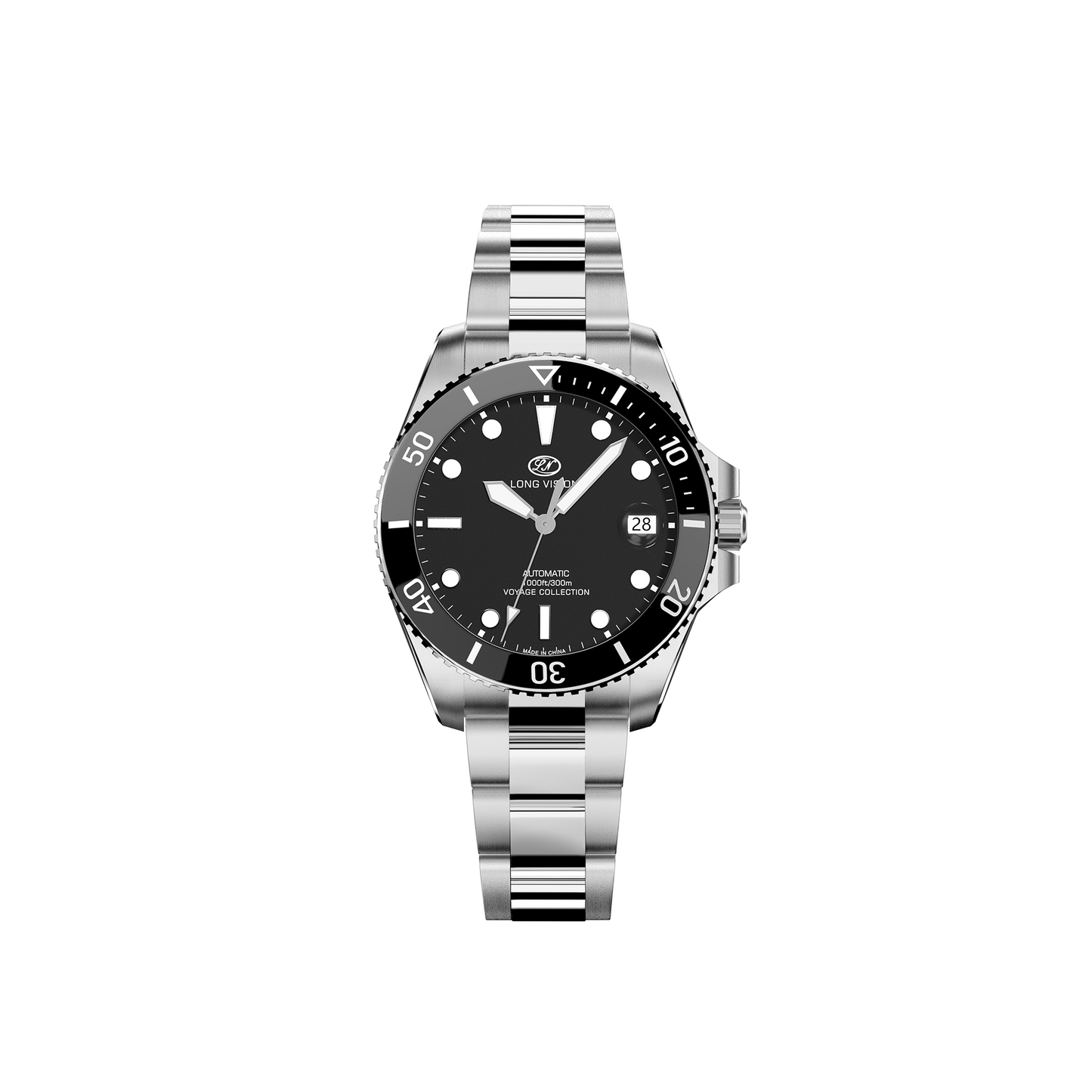 Long Vision YH019F 37mm  Automatic Dress Watch 300M Waterproof Swiss SW200-1 Voyage Collection Automatic Watch