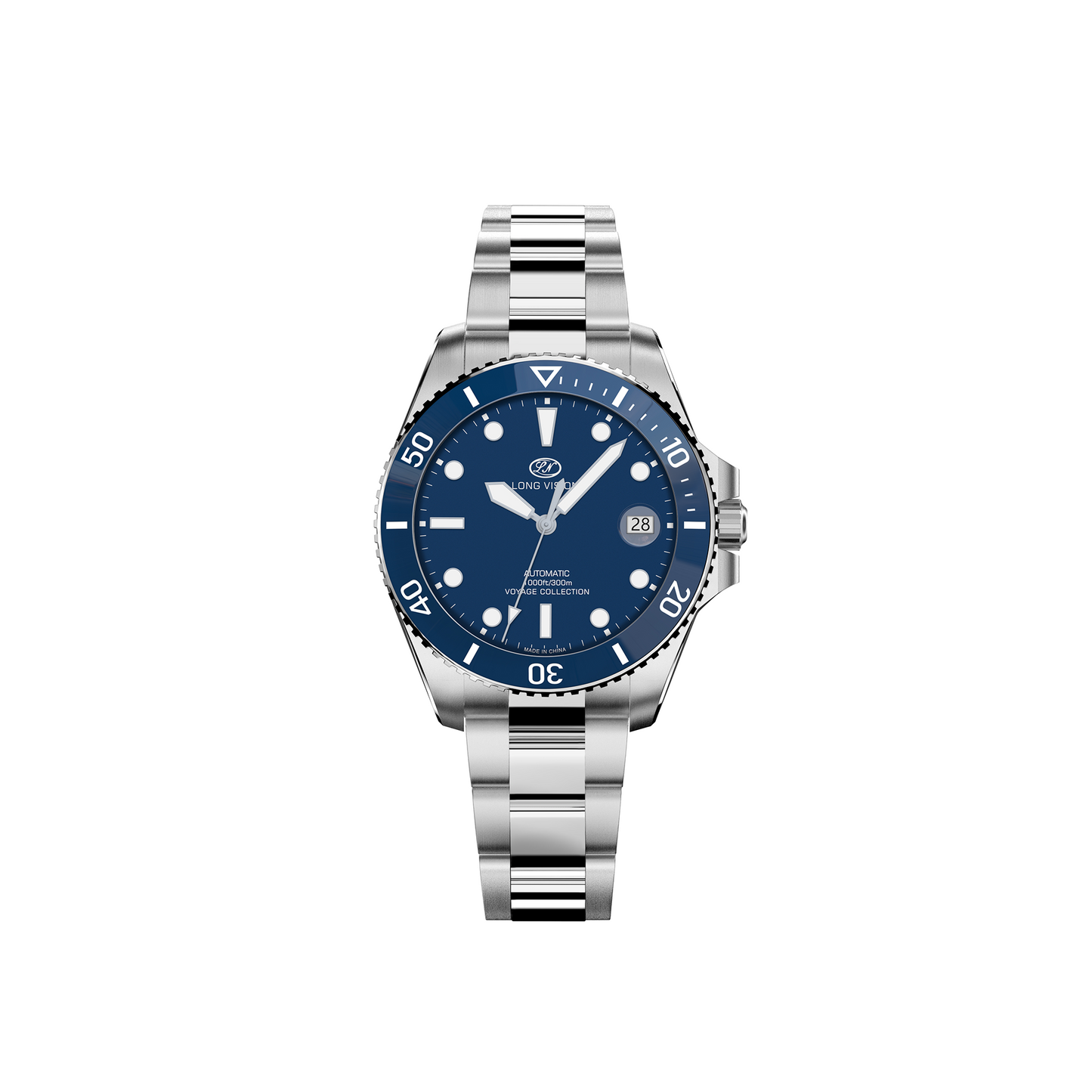 Long Vision YH019J 37mm  Automatic Dress Watch 300M Waterproof Swiss SW200-1 Voyage Collection Automatic Watch