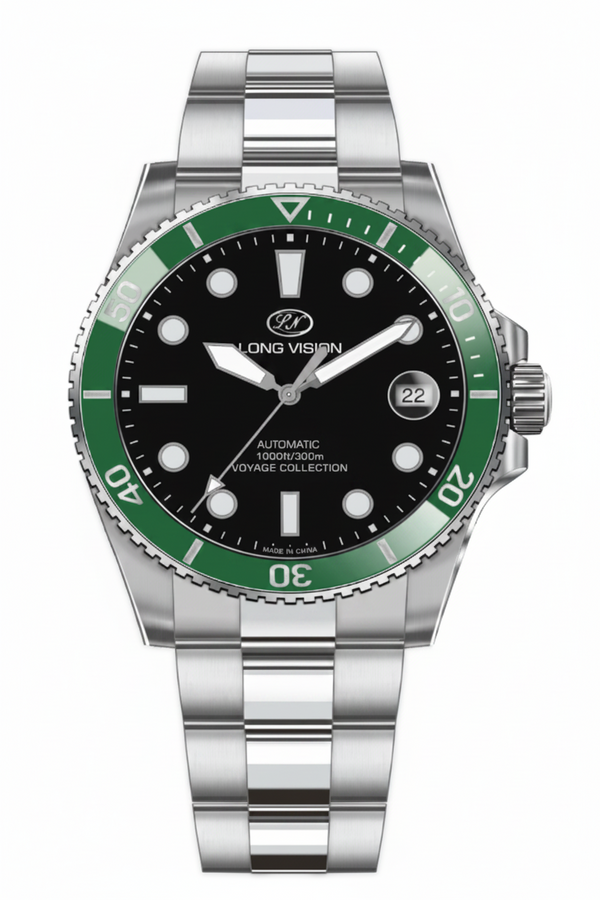 Long Vision YH018K Voyage Collection Automatic Watch featuring Swiss precision and 300m water resistance.