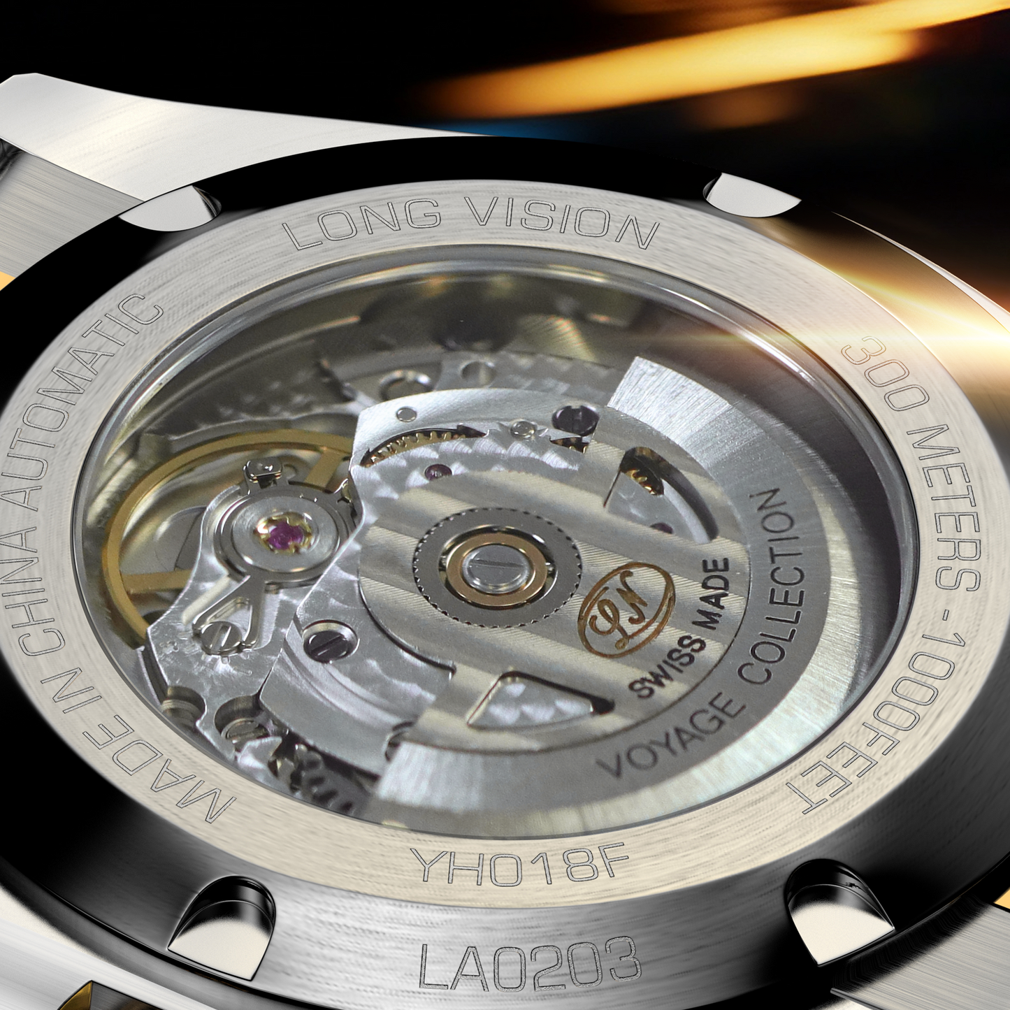 Long Vision YH018A 41mm  Watch 300M Waterproof Swiss SW200-1 Voyage Collection Automatic Watch