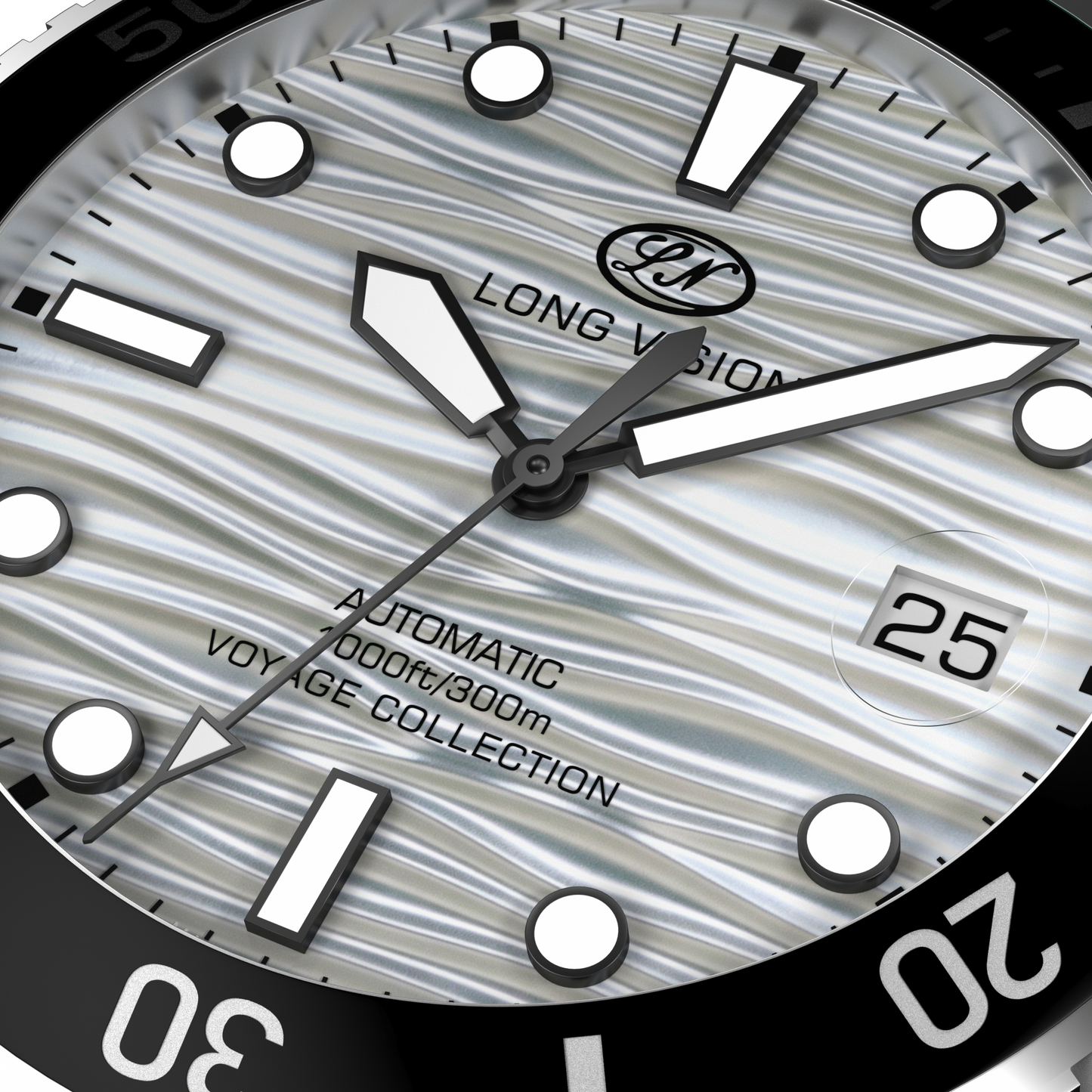 Long Vision YH018D 41mm Watch 300M Waterproof Swiss SW200-1 Voyage Collection Automatic Watch