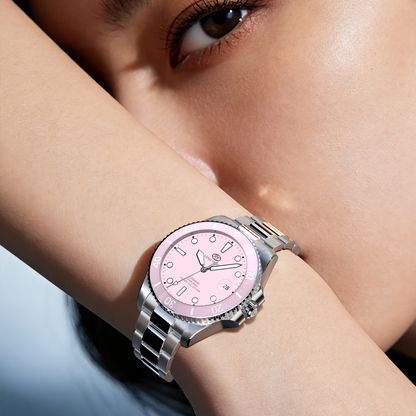 Long Vision YH019T 37mm  Automatic Dress Watch 300M Waterproof Swiss SW200-1 Voyage Collection Automatic Watch