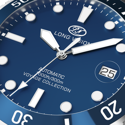 Long Vision YH018J 41mm Watch 300M Waterproof Swiss SW200-1 Voyage Collection Automatic Watch
