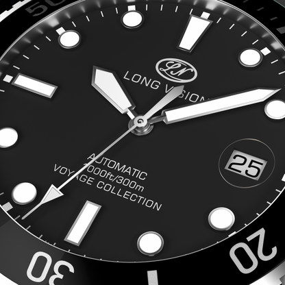 Long Vision YH019F 37mm  Automatic Dress Watch 300M Waterproof Swiss SW200-1 Voyage Collection Automatic Watch