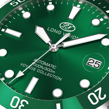 Long Vision YH019L 37mm  Automatic Dress Watch 300M Waterproof Swiss SW200-1 Voyage Collection Automatic Watch