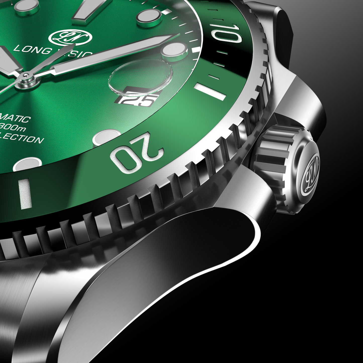 Long Vision YH019L 37mm  Automatic Dress Watch 300M Waterproof Swiss SW200-1 Voyage Collection Automatic Watch