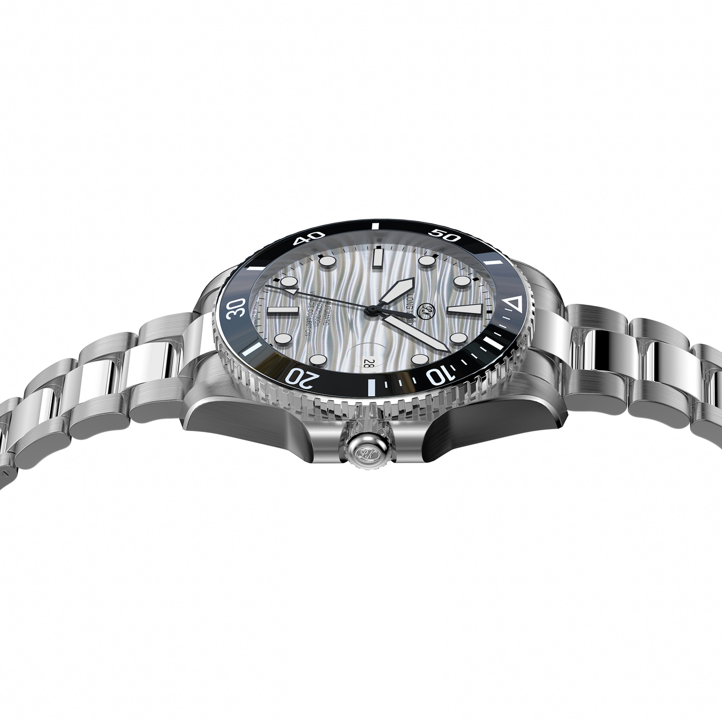 Long Vision YH018D 41mm Watch 300M Waterproof Swiss SW200-1 Voyage Collection Automatic Watch