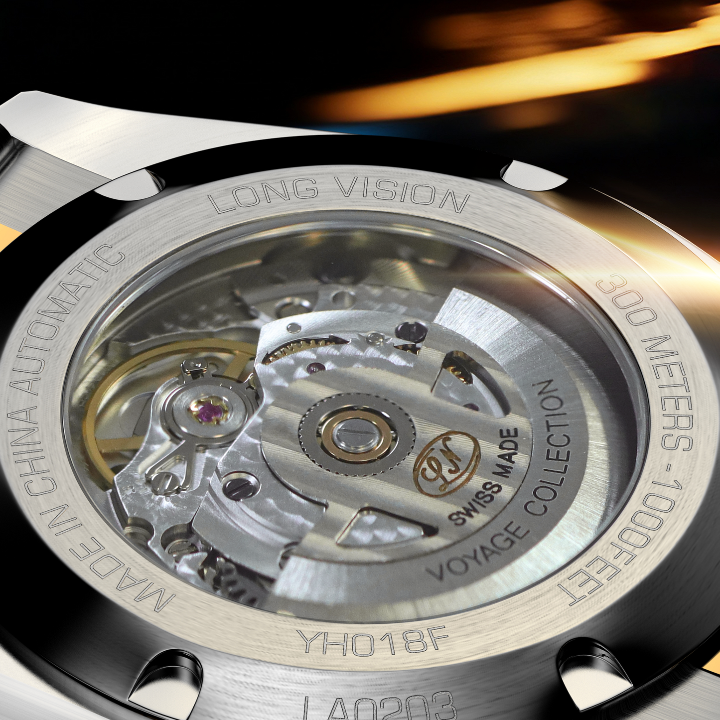 Long Vision YH018L 41mm  Watch 300M Waterproof Swiss SW200-1 Voyage Collection Automatic Watch