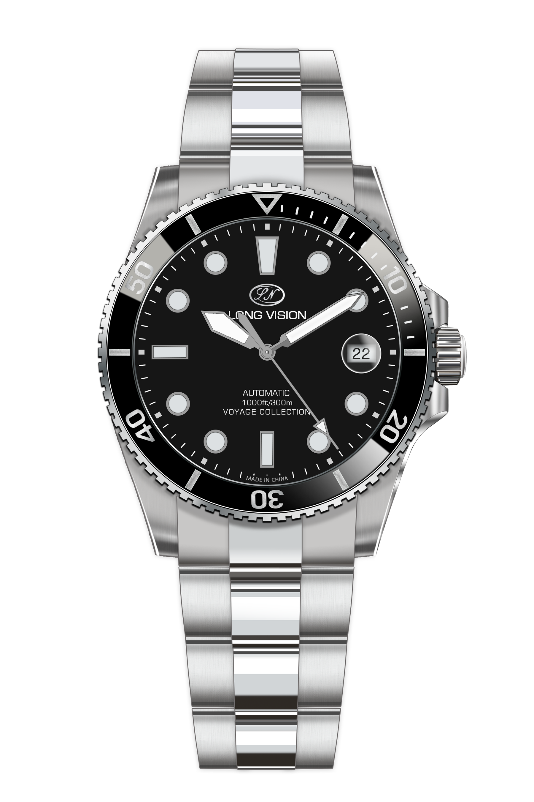 Long Vision YH019F Voyage Collection Automatic Watch featuring Swiss precision and 300m water resistance.