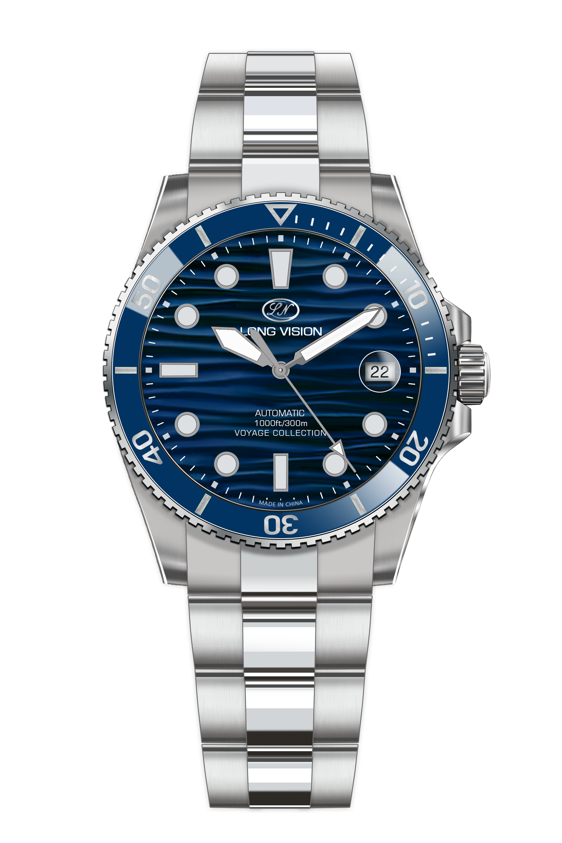 Long Vision YH019C Voyage Collection Automatic Watch featuring Swiss precision and 300m water resistance.