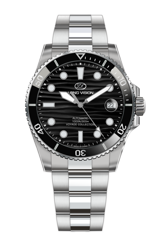 Long Vision YH018A Voyage Collection Automatic Watch featuring Swiss precision and 300m water resistance.