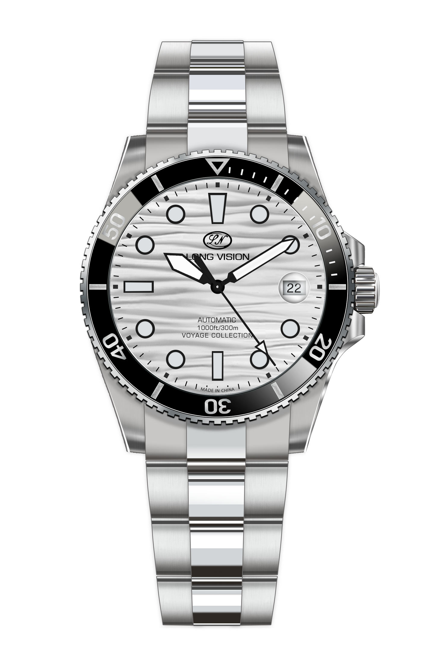 Long Vision YH019D Voyage Collection Automatic Watch featuring Swiss precision and 300m water resistance.