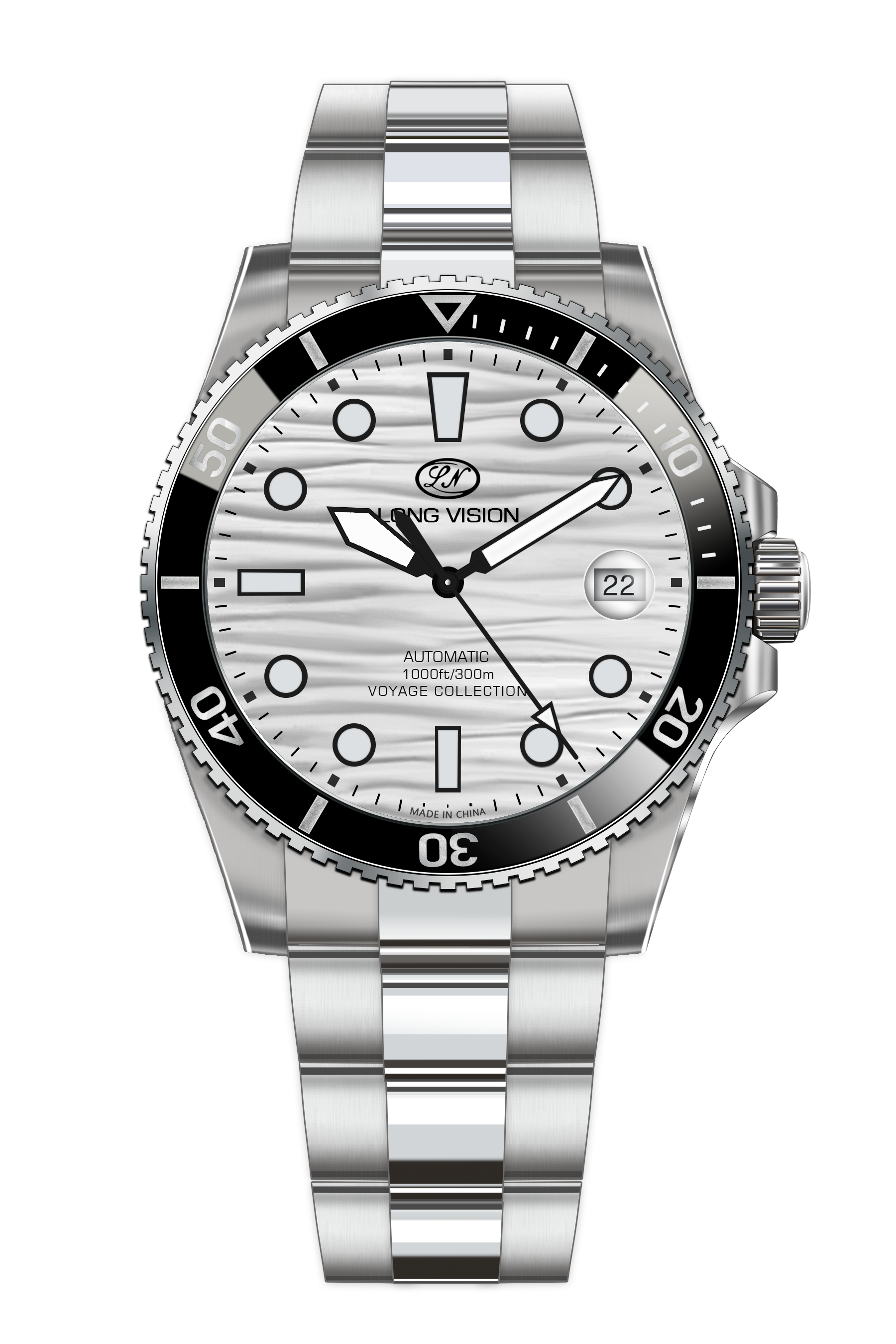 Long Vision YH018D Voyage Collection Automatic Watch featuring Swiss precision and 300m water resistance.